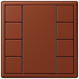 LC504TSA4320D Les Couleurs® Le Corbusier KNX кнопочный модуль F 50 с четырьмя парами кнопок terre sienne brulee 59 Jung