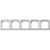 109503 Рамка Standard 55 Белый глянцевый, с полем для надписи 5-постовая Gira