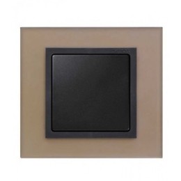 82817-34 Рамка декоративная, 1 пост, Simon 82 Nature, Стекло, медь-графит