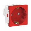 NU303703 Розетка с заземл., со шторк., винт. зажим, 16А, 250В, 2 мод Красный Schneider Electric