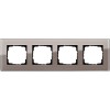 0214522 Рамка Esprit Glass C Дымчатое стекло 4-постовая Gira