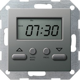 117520 Электронный таймер Easy Сталь Сталь Gira E22