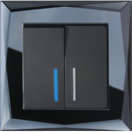 WL08-Frame-01 Рамка на 1 пост (черный) Diamant Werkel a029843