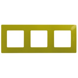 672543 Рамка Etika Зеленый папоротник 3-постовая Legrand
