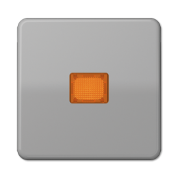 CD590KOBFGR CD ударопр. Серый Клавиша для 1-я с/п с оранжевой линзой Jung