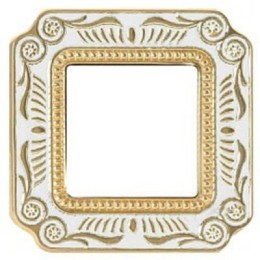 FD01361OPEN Рамка Smalto Italiano Firenze Жемчужно-белый 1-постовая Fede