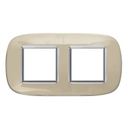 HB4802/2DA Рамка Axolute Овал Бежевая карамель 2+2 модуля Bticino