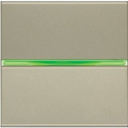 N2202.5 CV Механизм 1-клавишного переключателя с клавишей с контрольной подсветкой, 2-модульный, серия Zenit, цвет шампань, ABB