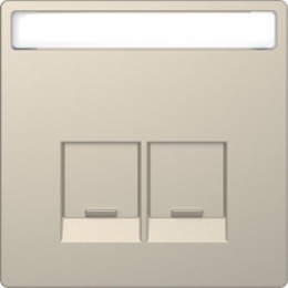 MTN4574-6033 D-life центральная накладка для 2-х модульных разъемов se, сахара Merten