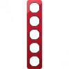 10152344 Рамка R.1 Красный, черный 5-постовая Berker