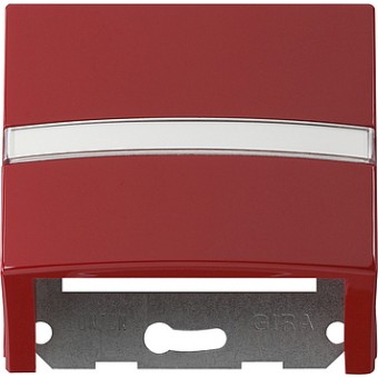 087043 Накладка с опорной пластиной для розеток средств связи Красный Gira S-color