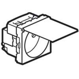077119 Mosaic Розетка 2к+З французский стандарт с крышкой, антибактериальная Legrand