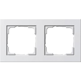 021222 Рамка E2 Белый матовый 2-постовая Gira