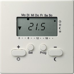 237040 Терморегулятор с таймером и функцией охлаждения Белый Gira S-color