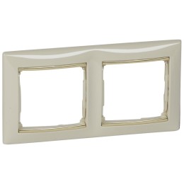 774152 Рамка Valena Слоновая кость / Золото 2-постовая Legrand