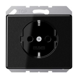 SL521SW SL 500 Черный Розетка с/з винт зажим Jung