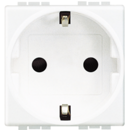 N4141AN LivingLight Розетка силовая 2К+З с автоматическими клеммами Bticino