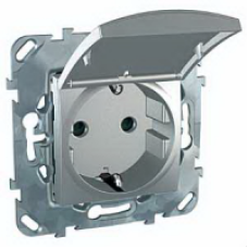 MGU5.037.30TAZD Розетка с зк со шторками (винт. зажим) с крышкой алюминий Schneider Electric MGU5.037.30TAZD Розетка с зк со шторками (винт. зажим) с крышкой алюминий Schneider Electric