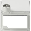 069466 Плата с крышкой с замком и полем для надписи (выбранные замыкания) Белый Gira TX44