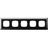0215642 Рамка Classix Хром / Черный 5-постовая Gira