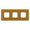 FD01323GOB Рамка Vintage Tapestry Alienagold / bright gold 3-постовая Fede