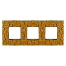 FD01323GOB Рамка Vintage Tapestry Alienagold / bright gold 3-постовая Fede