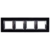 HA4802M4HVNN Рамка Axolute Квадрат Черное стекло 2+2+2+2 модуля Bticino