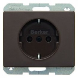41150001 Штепсельная розетка SCHUKO цвет: коричневый, с блеском Arsys Berker