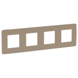 NU280827 Рамка Unica Studio Color Песочный / Бежевый 4-постовая Schneider Electric