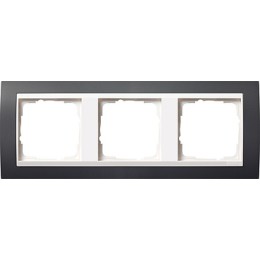 0213328 Рамка Event Черный / Белый 3-постовая Gira