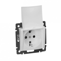 774422 Valena Розетка 1-ая с/з с крышкой Legrand