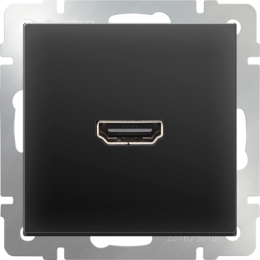 WL08-60-11 Розетка HDMI (черный матовый) Aluminium Werkel a039274