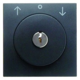 10811606 Центральная панель с замком к жалюзийному замочному выключателю цвет: антрацит, матовый B.1/B.3/B.7 Glas Berker