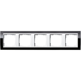0215733 Рамка Event Clear Черный / Белый 5-постовая Gira