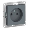 ATN000749 Atlasdesign Розетка без заземления со шторками, 16А, механизм, Грифель Schneider Electric