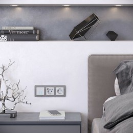 W0032704 Рамка на 3 поста Acrylic графит Werkel a059323