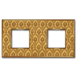 FD01322DGOB Рамка Vintage Tapestry Decorbrass / Золото 2-постовая Fede