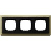 0213622 Рамка Classix Бронза / Черный 3-постовая Gira