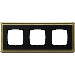 0213622 Рамка Classix Бронза / Черный 3-постовая Gira