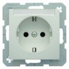 47498989 Штепсельная розетка SCHUKO с полем для надписей цвет: полярная белизна, с блеском S.1/B.3/B.7 Glas Berker