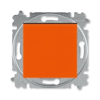 Выключатель кнопочный одноклавишный ABB Levit оранжевый / дымчатый чёрный 3559H-A91445 66W 2CHH599145A6066