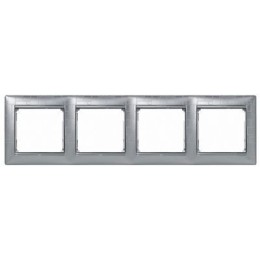 770344 Рамка Valena Модерн алюминий 4-постовая Legrand