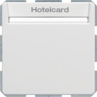16406099 Карточный выключатель для гостиниц, Q.1/Q.3, цвет: полярная белизна, с эффектом бархата Berker