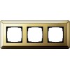0213631 Рамка Classix Латунь 3-постовая Gira