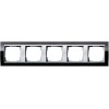 0215736 Рамка Event Clear Черный / Алюминий 5-постовая Gira