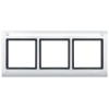 MTN401319 Рамка Aquadesign Полярный белый 3-постовая Merten