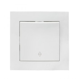 Выключатель 1-кл. 10А белый проходной EKF Валенсия EWV10-025-10