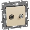 672357 Розетка TV/SAT двухкабельная - ETIKA - слоновая кость Legrand
