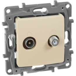 672357 Розетка TV/SAT двухкабельная - ETIKA - слоновая кость Legrand
