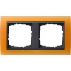 021287 Рамка Event Оранжевый / Черный 2-постовая Gira